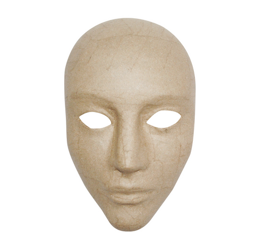 Braunes Pappmaché, Maske, Gesicht, 11x17x24 cm
