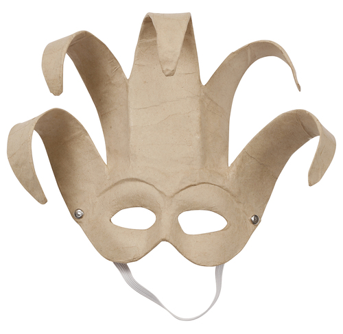 Braunes Pappmaché, venezianische Maske 29x10cm