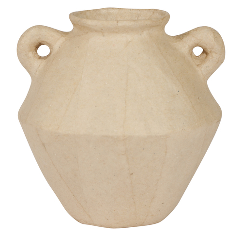 Braunes Pappmaché, Vase/Krug 13cm, wasserfest