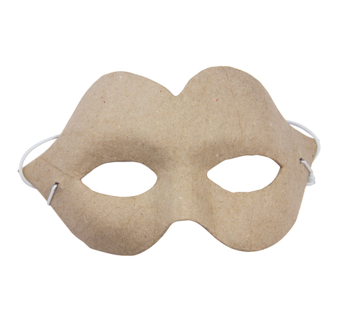 Braunes Pappmaché, klassische Maske 5x16x9,5 cm