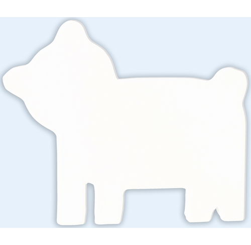 Weißes Pappmaché, Silhouette, Bär, 1,5x12x10 cm