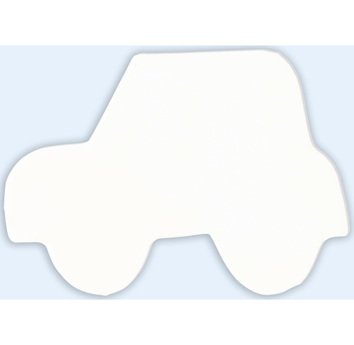 Weißes Pappmaché, Silhouette, Auto, 1,5x12x9 cm