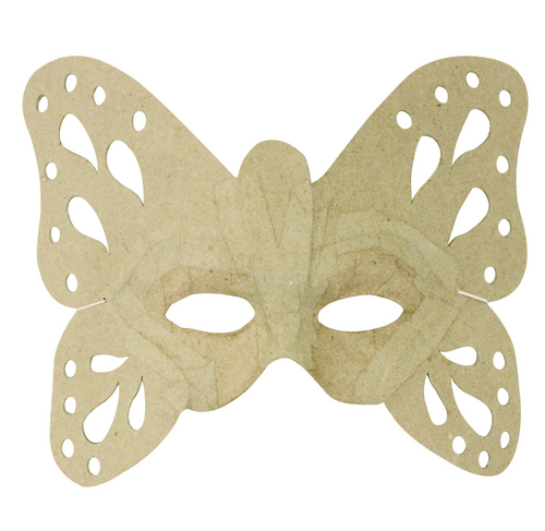 Braunes Pappmaché, Schmetterlingsmaske 23,5x8x19,5 cm
