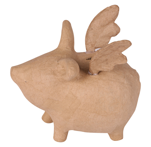 Tirelire cochon volant 15,5x11x14cm