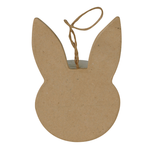 Tête de lapin plate à suspendre 1x6,5x9cm