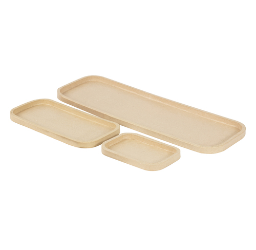 Lot de 3 plateaux rectangulaires