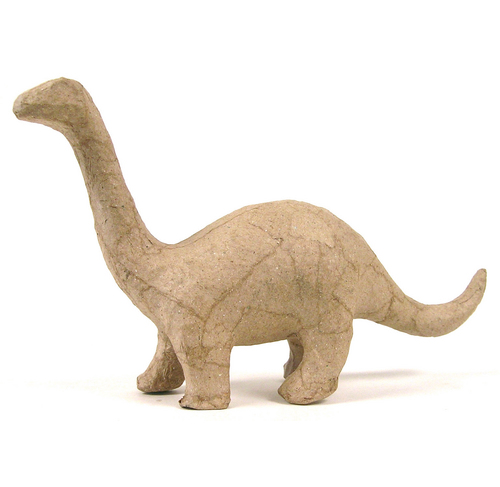 kleines Pappmaché, braun, Brontosaurus