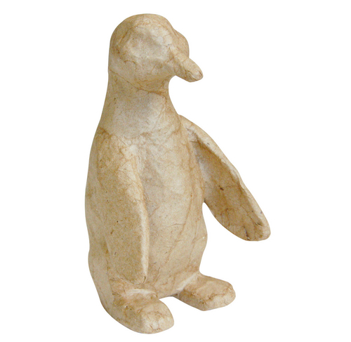 kleines Pappmaché, braun, Pinguin