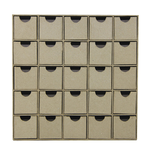 25 Small Drawers Shelf 5x25x25cm