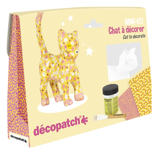 4x serviettes en papier pour découpage DECOPATCH Craft Kitty