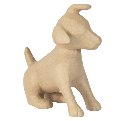 Pappmaché, braun, Hund 35 cm