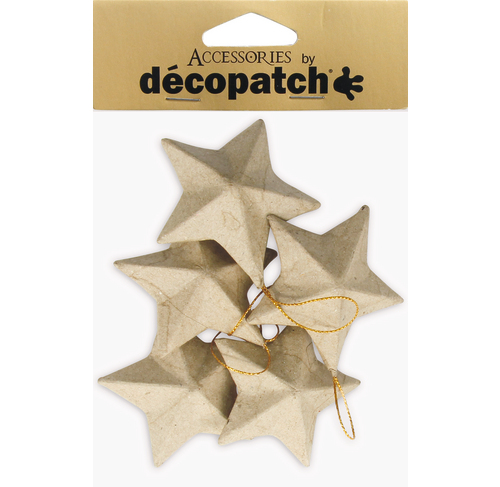 Set of 5 Hanging Star Ornament 3x11.5x18cm