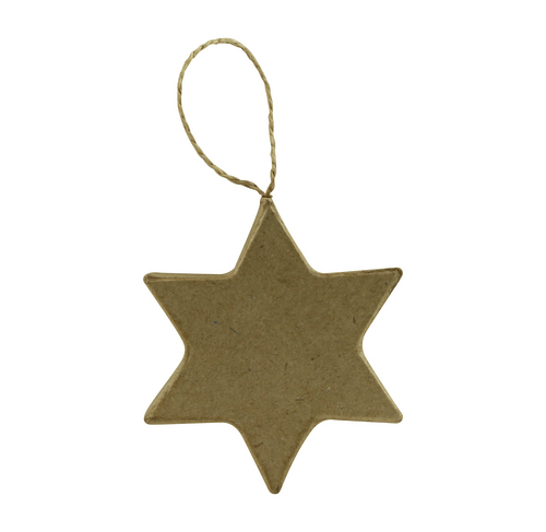 Hanging Flat Star Ornament 7.5cm