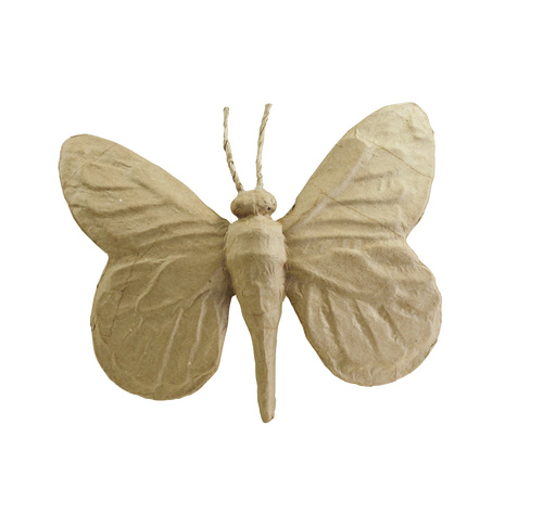 Kleines Pappmaché, braun, Schmetterling 25cm