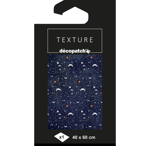 Décopatch-Papier Texture mit Metallic-Effekt, Packung mit 1 Blatt 40x60 cm, Nr. 865