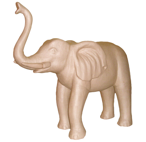 Pappmaché, braun, Elefant 100cm